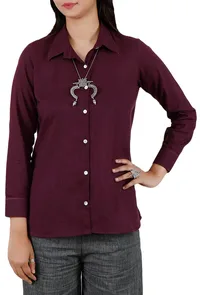 Purple Cotton Slub Shirt image 2