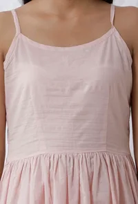 Set of  2: Baby Pink Cotton Slip Blouse and Cotton Pants image 4