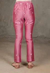 Purple Chanderi Pants image 4