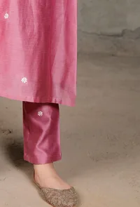 Purple Chanderi Pants image 5