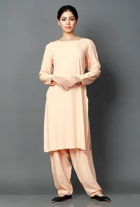 Peach Bamboo Kurta image 1