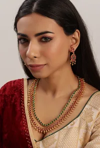 Double Long Linear Kemp Jewellery Set image 1