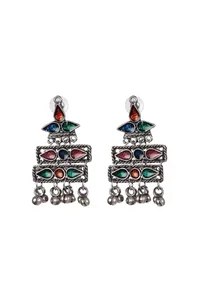 Tribal Radiance Oxidized Necklace And Earrings image 3