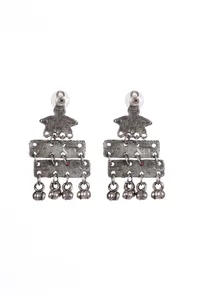 Tribal Radiance Oxidized Necklace And Earrings image 4