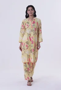Yellow Muslin Co-Ord Set image 1