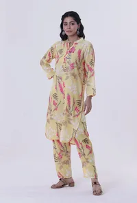Yellow Muslin Co-Ord Set image 2