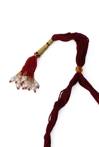 Divine Laxmi Devi Pearl Moti Latkan Set With High Gold Finish image 6