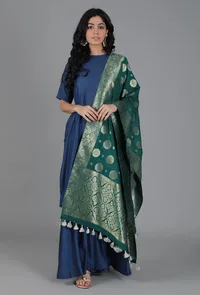 Verdant Green Chanderi Brocade Dupatta image 2