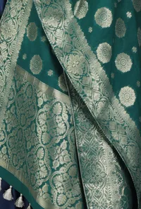 Verdant Green Chanderi Brocade Dupatta image 3