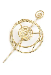 Royal Spiral Cage Brass Juda Pin image 2