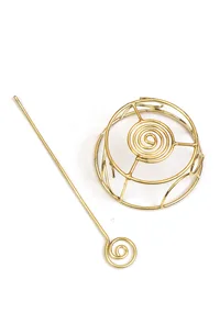 Royal Spiral Cage Brass Juda Pin image 3