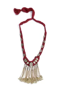 Merry Red Chain Tribal Necklace image 2