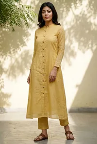The Mischeivious Yellow Kota Kurta image 1