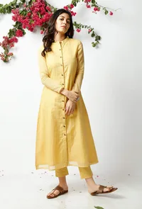 The Mischeivious Yellow Kota Kurta image 2