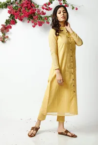 The Mischeivious Yellow Kota Kurta image 3