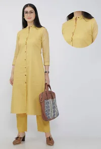 The Mischeivious Yellow Kota Kurta image 6