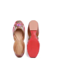 Plum Brown Tili Aari Embroidery Jutti image 2