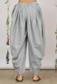 Powder Blue Cotton Khadi Dhoti Pants image 4