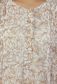 Floral Printed Long A-line Dress image 5