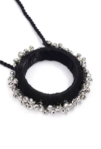 Onyx Black Ghungroo Handcrafted Necklace image 3