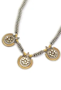 Royal Maharani Heritage Antique Necklace Set with Matching Earrings image 5