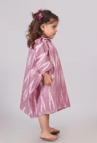 Bubblegum Pink Tie Up Kaaftan image 2