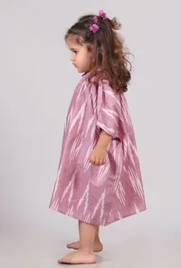 Bubblegum Pink Tie Up Kaaftan image 3