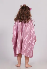 Bubblegum Pink Tie Up Kaaftan image 4