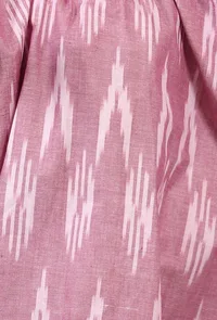 Bubblegum Pink Tie Up Kaaftan image 5