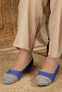Ink Blue Pure Hemp Ballerinas image 1