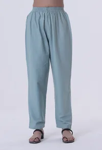 Plain Blue Cotton Pant image 1