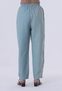 Plain Blue Cotton Pant image 3