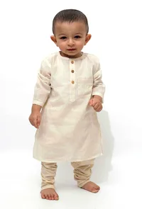 Set of 2 - Golgala Silver Malmal Kurta Pyjama image 2