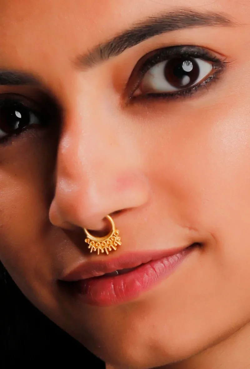 Gold Septum with Ancient Intricate Motif