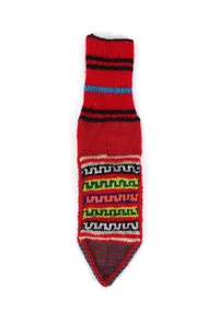 Red & Multi Woolen Knitted Multicolor Winter Socks image 3