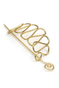 Ripple Wire Bun Holder Brass Juda pin image 2