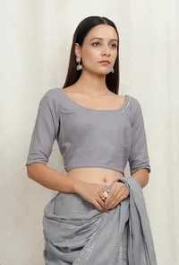 Grey Cotton Blouse image 3