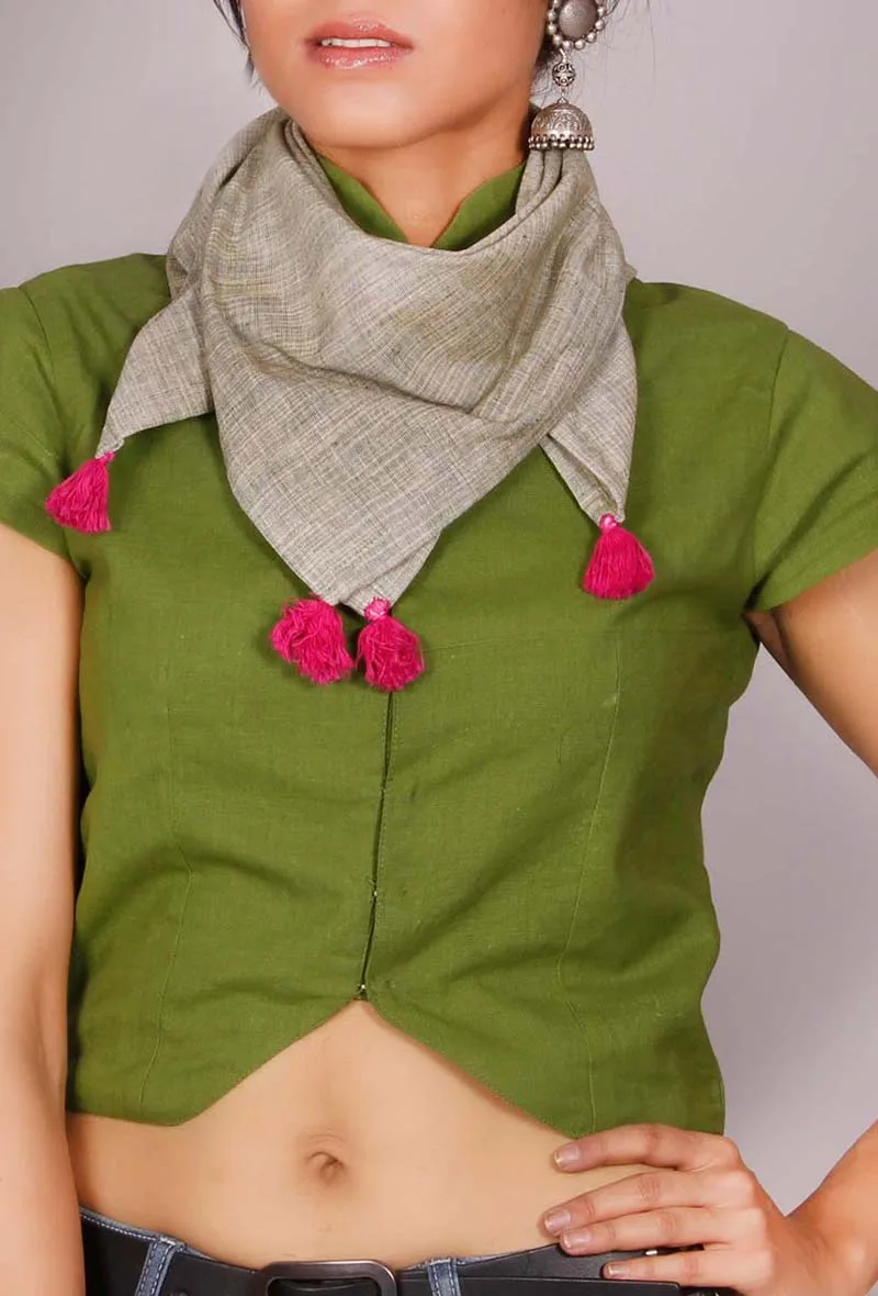 Green-brown sqaure scarf