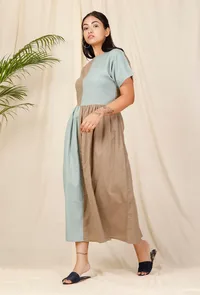 Bhuri Asmani Block Hand- Embroidered Dress image 2