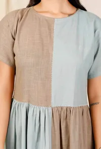 Bhuri Asmani Block Hand- Embroidered Dress image 5