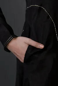 Black Model Viscose  embroidered Kurta image 5