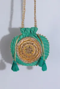 Fresh Light Green Gotapatti Potli image 1