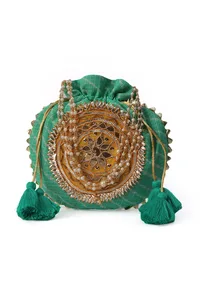 Fresh Light Green Gotapatti Potli image 2