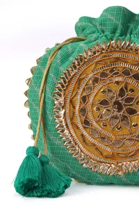 Fresh Light Green Gotapatti Potli image 5