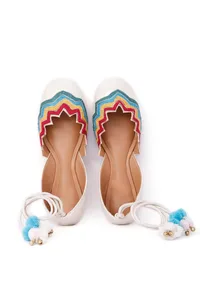 Satrangi Resham Work Juttis image 4