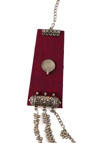 Pink Fabric Butterfly Charm 3-Layer Necklace image 4