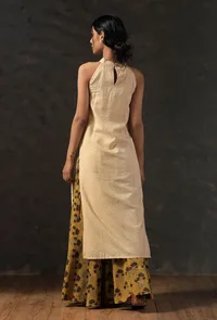 Halter Neck Beige Kurta image 5