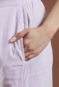 Solid Cotton Straight Pant image 3