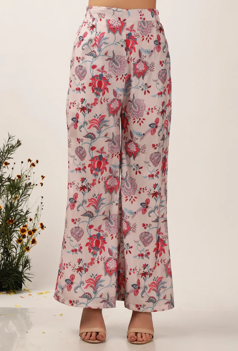 Nadia Floral Chintz Bell Bottom Pants