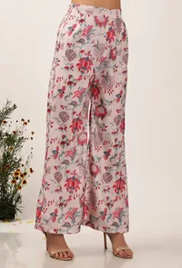Nadia Floral Chintz Bell Bottom Pants image 2